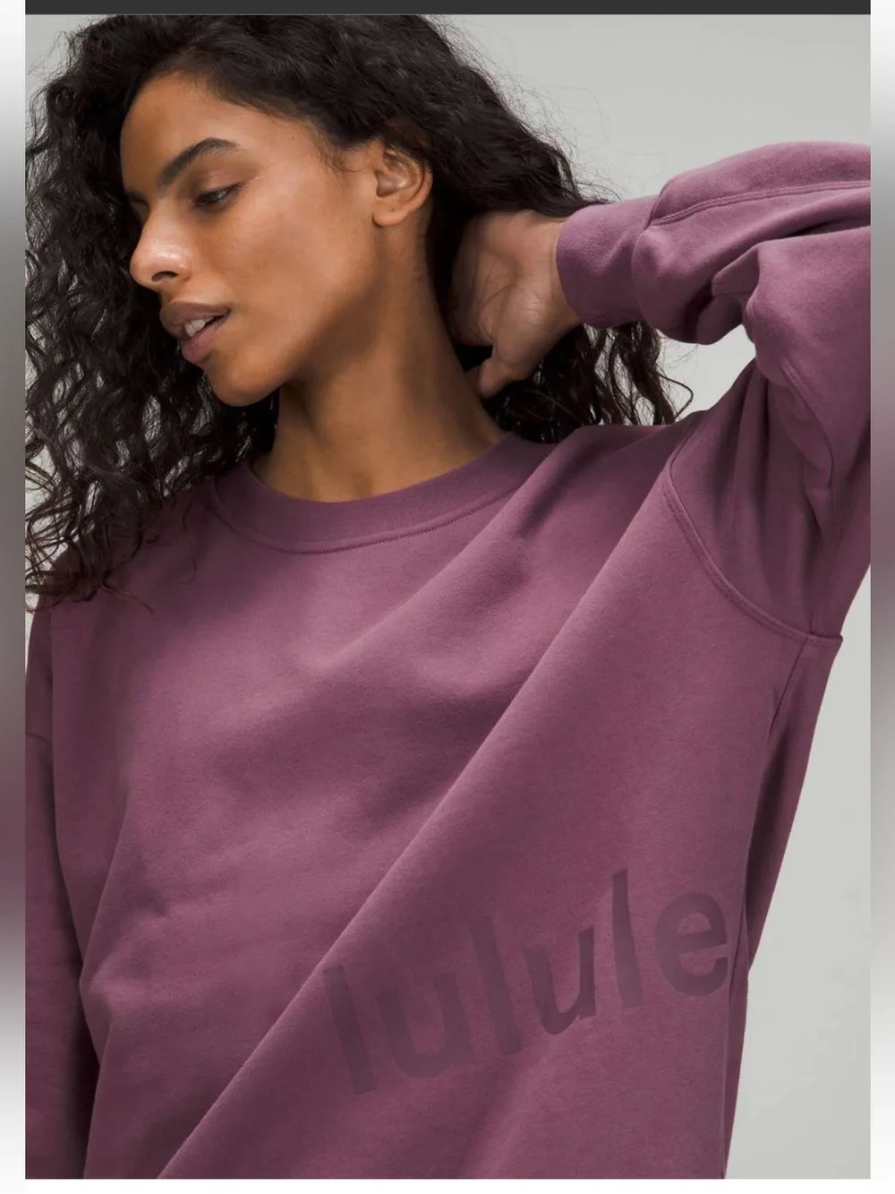 Lululemon Perfectly Oversized Crew Graphic in Vintage Plum
